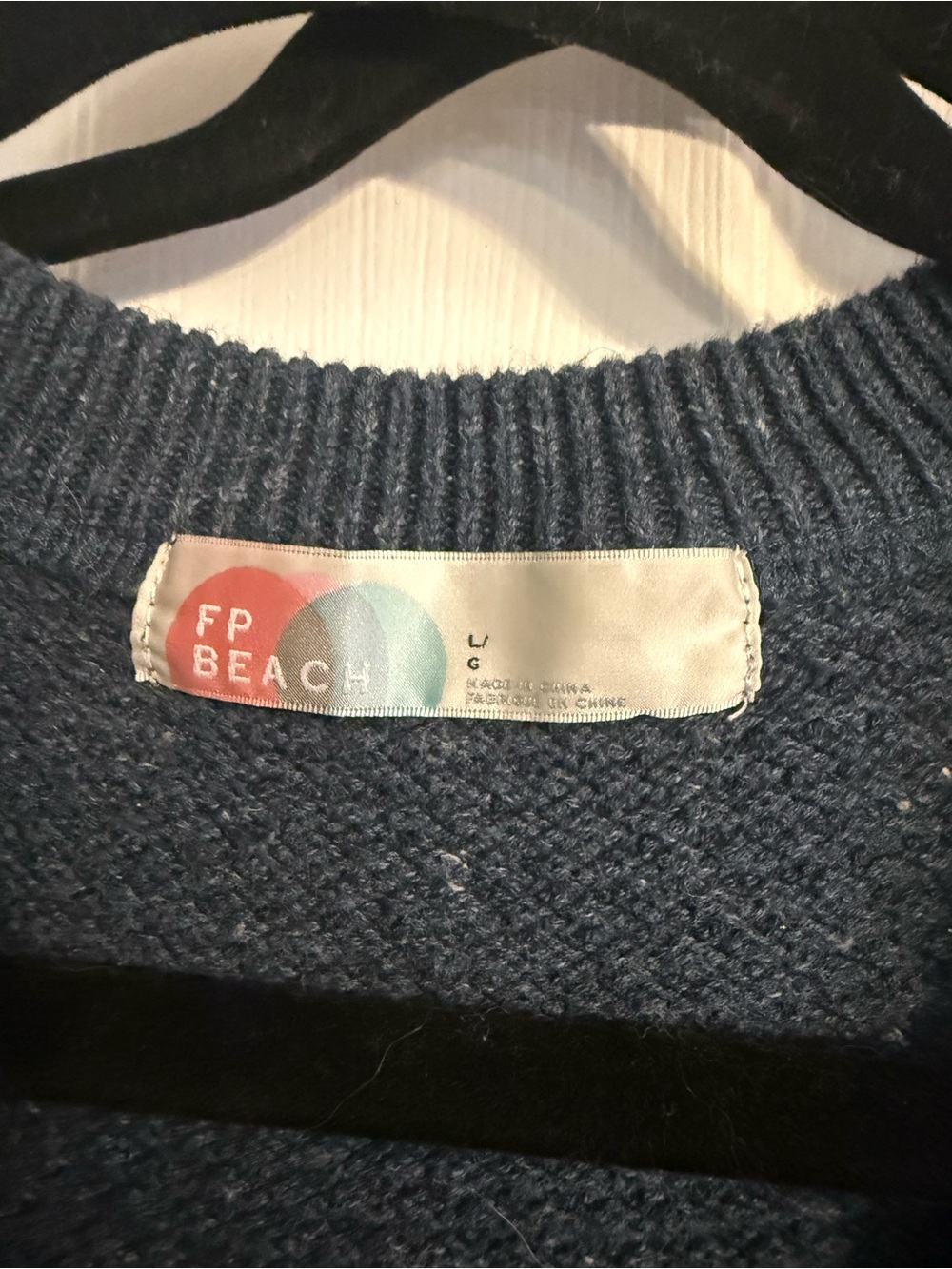 Free People Beach Hallie Matching Set Navy Blue Knit Two-Piece Loungewear Set - Picture 2 of 6